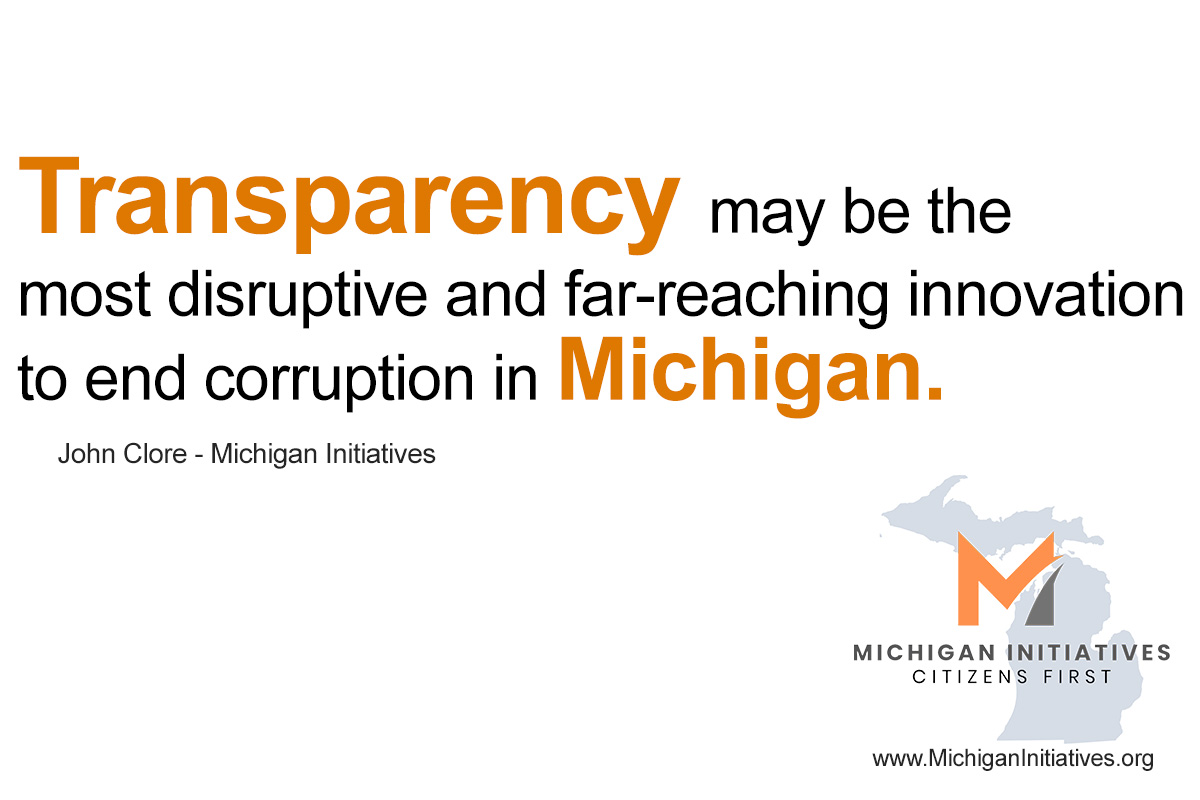 Michigan Initiatives Completes Draft "The Transparency Act" to Foster Government Accountability